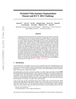 Occluded Video Instance Segmentation: Dataset and ICCV 2021 Challenge
