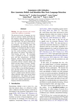 Annotators with Attitudes: How Annotator Beliefs And Identities Bias
  Toxic Language Detection