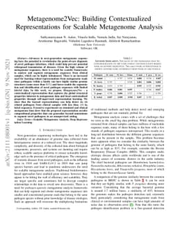 Metagenome2Vec: Building Contextualized Representations for Scalable
  Metagenome Analysis