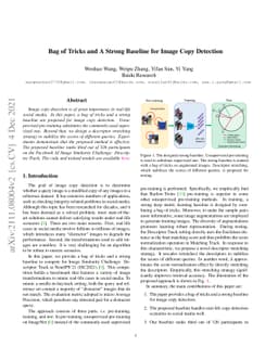 Bag of Tricks and A Strong baseline for Image Copy Detection