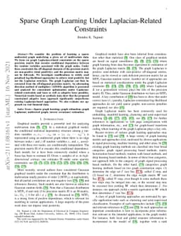 Sparse Graph Learning Under Laplacian-Related Constraints