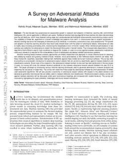 A Survey on Adversarial Attacks for Malware Analysis