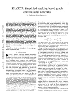 SStaGCN: Simplified stacking based graph convolutional networks