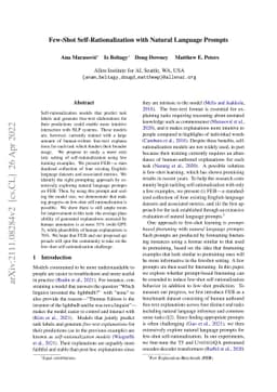 Few-Shot Self-Rationalization with Natural Language Prompts