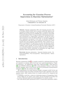Accounting for Gaussian Process Imprecision in Bayesian Optimization