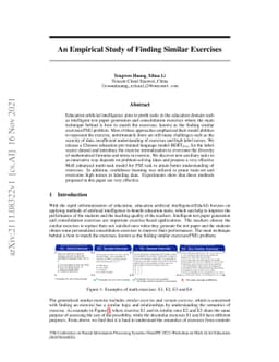 An Empirical Study of Finding Similar Exercises