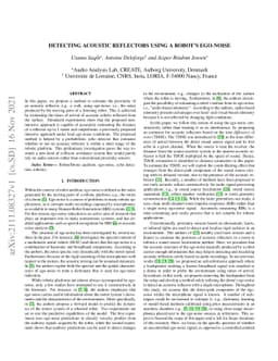 Detecting acoustic reflectors using a robot's ego-noise