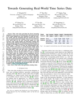 Towards Generating Real-World Time Series Data