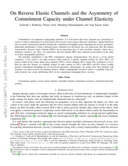 On Reverse Elastic Channels and the Asymmetry of Commitment Capacity
  under Channel Elasticity