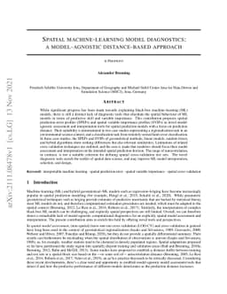 Spatial machine-learning model diagnostics: a model-agnostic
  distance-based approach