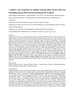 A Shallow U-Net Architecture for Reliably Predicting Blood Pressure (BP)
  from Photoplethysmogram (PPG) and Electrocardiogram (ECG) Signals