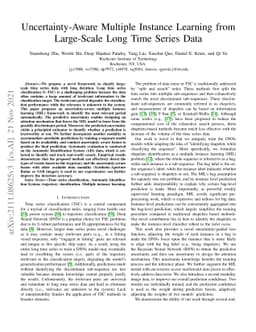 Uncertainty-Aware Multiple Instance Learning from Large-Scale Long Time
  Series Data