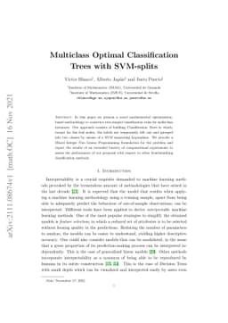 Multiclass Optimal Classification Trees with SVM-splits