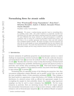 Normalizing flows for atomic solids