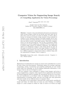 Computer Vision for Supporting Image Search