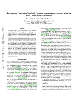 Investigating Conversion from Mild Cognitive Impairment to Alzheimer's
  Disease using Latent Space Manipulation