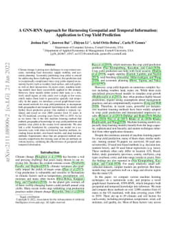 A GNN-RNN Approach for Harnessing Geospatial and Temporal Information:
  Application to Crop Yield Prediction
