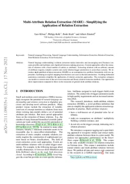 Multi-Attribute Relation Extraction (MARE) -- Simplifying the
  Application of Relation Extraction