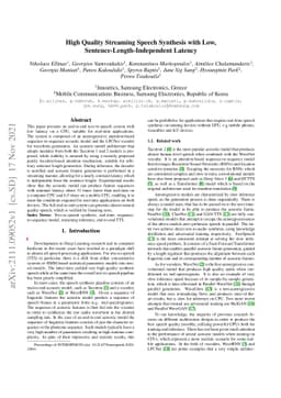 High Quality Streaming Speech Synthesis with Low,
  Sentence-Length-Independent Latency