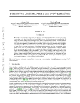 Forecasting Crude Oil Price Using Event Extraction