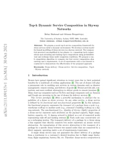 Top-k Dynamic Service Composition in Skyway Networks