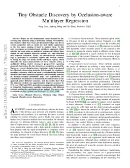 Tiny Obstacle Discovery by Occlusion-Aware Multilayer Regression