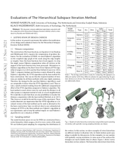 Evaluations of The Hierarchical Subspace Iteration Method