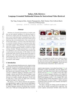 Induce, Edit, Retrieve: Language Grounded Multimodal Schema for
  Instructional Video Retrieval