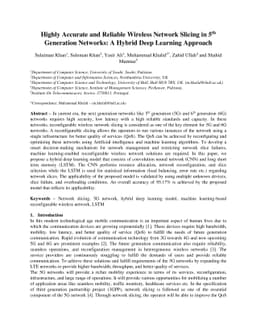 Highly Accurate and Reliable Wireless Network Slicing in 5th Generation
  Networks: A Hybrid Deep Learning Approach