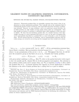 Gradient flows on graphons: existence, convergence, continuity equations