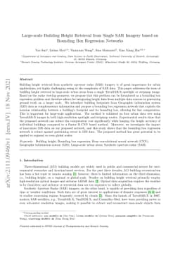 Large-scale Building Height Retrieval from Single SAR Imagery based on
  Bounding Box Regression Networks