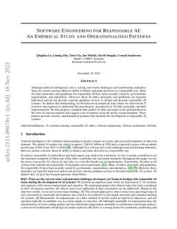 Software Engineering for Responsible AI: An Empirical Study and
  Operationalised Patterns