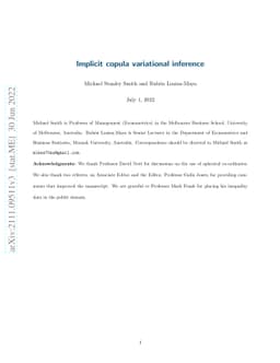Implicit copula variational inference