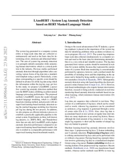 LAnoBERT: System Log Anomaly Detection based on BERT Masked Language
  Model
