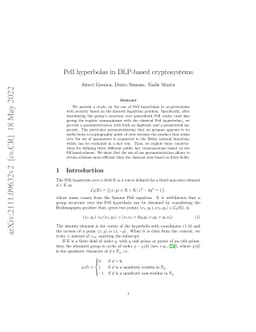 Pell hyperbolas in DLP-based cryptosystems