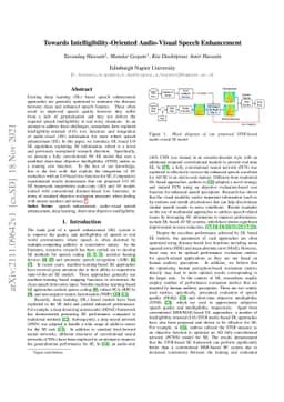 Towards Intelligibility-Oriented Audio-Visual Speech Enhancement