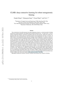 CLMB: deep contrastive learning for robust metagenomic binning