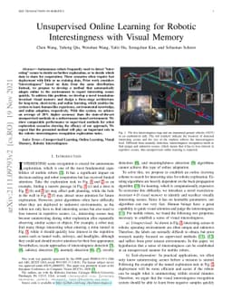 Unsupervised Online Learning for Robotic Interestingness with Visual
  Memory