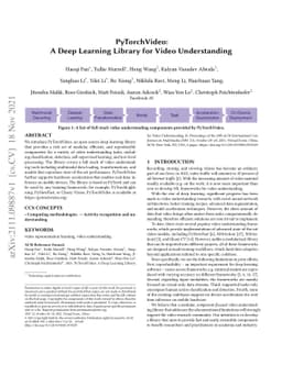 PyTorchVideo: A Deep Learning Library for Video Understanding