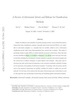 A Review of Adversarial Attack and Defense for Classification Methods