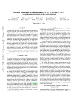 Towards Measuring Fairness in Speech Recognition: Casual Conversations
  Dataset Transcriptions