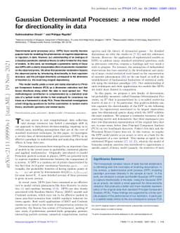 Gaussian Determinantal Processes: a new model for directionality in data