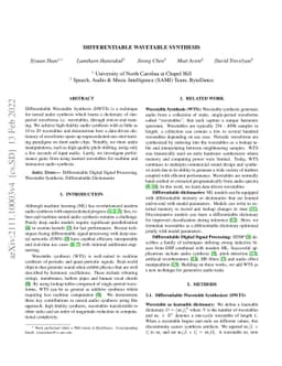 Differentiable Wavetable Synthesis