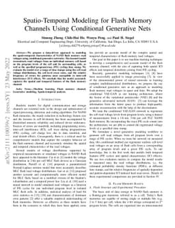 Spatio-Temporal Modeling for Flash Memory Channels Using Conditional
  Generative Nets