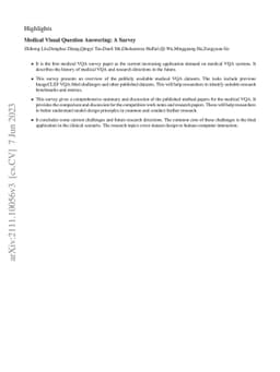 Medical Visual Question Answering: A Survey