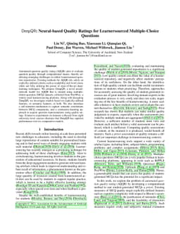 DeepQR: Neural-based Quality Ratings for Learnersourced Multiple-Choice
  Questions