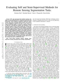 Evaluating Self and Semi-Supervised Methods for Remote Sensing
  Segmentation Tasks