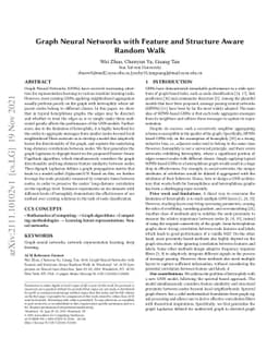 Graph Neural Networks with Feature and Structure Aware Random Walk