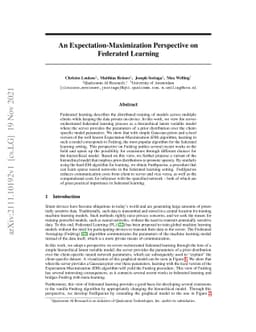 An Expectation-Maximization Perspective on Federated Learning