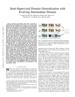 Semi-Supervised Domain Generalization with Evolving Intermediate Domain